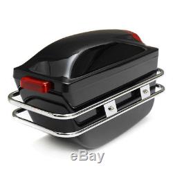 1 Pair Universal Motorcycle Side Boxs Luggage Tank Tail Hard Case Saddle Bags