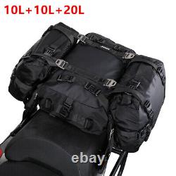 10/10/20L Motorcycle Rear Seat Storage Trunk Bag Rack Handbag Luggage Pannier