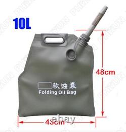 10L Foldable Car Motorcycle ATV UTV Soft Oil Bag Petrol Cans Fuel Storage Tank