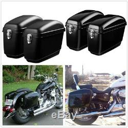 2Pcs 30L Motorcycle Panniers Box Side Luggage Tank Hard Case Saddle Bag