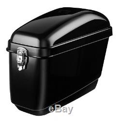 30L Motorcycle Side Box Luggage Tank Hard Case Saddle Bag Cruiser Gloss Black