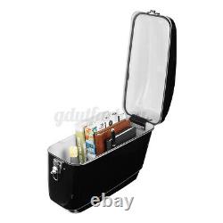 30L Motorcycle Side Box Luggage Tank Hard Case Saddle Bag Panniers Glossy Black