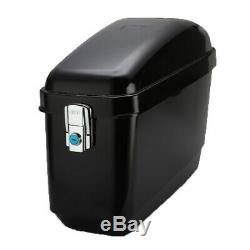 30L Motorcycle Side Box, Pannier Luggage Tank Hard Case Saddle Bag Black
