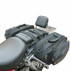 36-58L Durable Universal Motorcycle Saddle Bag Luggage Helmet Tank WithRain Cover&