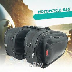36-58L Motorcycle Saddle Bags Luggage Pannier Helmet Tank Bags WithRain Cover