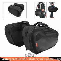 36-58L Waterproof Helmet Tank Bags Motorcycle Saddle Luggage Polyester 600D
