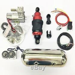 Air Ride shock 235-250 mm Bag Suspension kit for Motorcycle WithAir Tank 2.1 Litre
