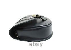 Black Leather Saddle Bag Tank Strap bag Fit For Royal Enfield Classic & Bullet