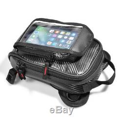 Black Motorcycle Oil Fuel Tank Bag Magnetic Riding Waterproof Bag