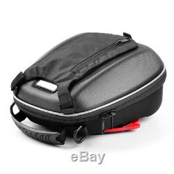 Black Motorcycle Release Buckle Fuel Tank Bag Hard Shell Shoulder Bag Backpack
