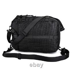 Black Universal Motorcycle Fuel Tank Bag Outdoor Shoulder Bag Rear Seat Luggage