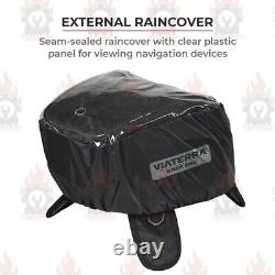 Black Viaterra Oxus Magnet Tank Bag 13L Fit For Royal Enfield All Motorcycle