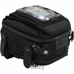 Burly Brand Tail/Tank Bag & Map Pocket Black Motorcycle Travel Bag