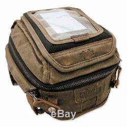 Burly Brand Voyager Waxed Motorcycle Canvas Tank/Tail Bag