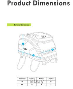 CLAW MINI TAIL BAG & MAGNAPOD TANK bag FOR Royal Enfield, KTM, Bajaj Dominar