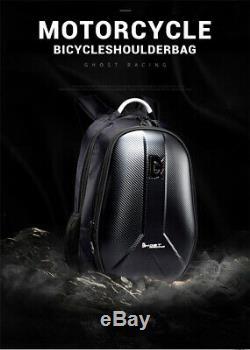Carbon Fiber Style Motorcycle Backpack Helmet Tank Bag Luggage Large Capacity &
