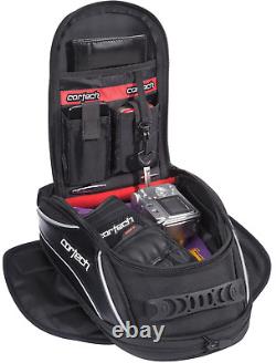 Cortech Magnetic Motorcycle Tank Bag, Expandable Design, Map Pocket, Hi-Vis, 10L