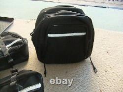 Gearsack Soft Motorcycle Luggage Black Panniers Seat Bag & Magnetic Tank Bag