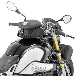 Givi MT505 5 Litre Motorcycle Motorbike Tank Bag & BF01 Tank Ring Flange- Black