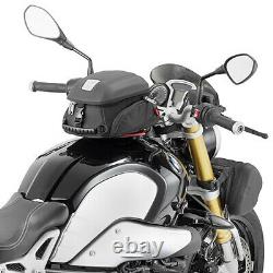 Givi MT505 5 Litre Motorcycle Motorbike Tank Bag & BF04 Tank Ring Flange- Black