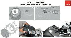 Givi Tanklock 25 Liter Motorcycle Tank Bag, Expandable Enduro, Black, Ea118