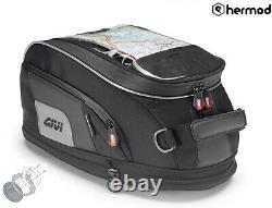 Givi XS307 15 Litre Motorbike Motorcycle Tank Bag & BF03 Ring Flange Black