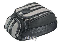 -HELD- Canvas Black Grey 4 Litre Motorcycle Tank Bag With Map Compartment