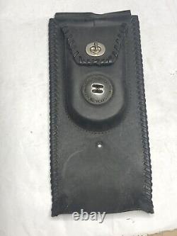 Harley Davidson Braided Leather Fuel Tank Panel Pouch Bag Softail FLSTS