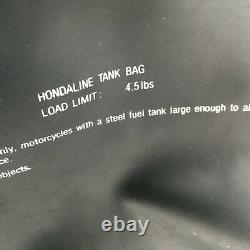 Honda Hondaline Gas Tank Bag Motorcycle 4.5 lbs Load Limit Capacity Vintage