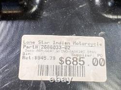 Indian Motorcycle Tan Leather Seat w Conchos & Skirt 2686033-02 w Tank Bag