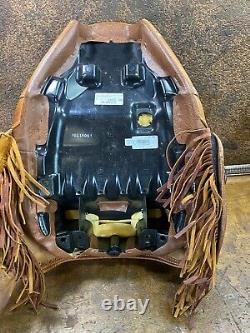 Indian Motorcycle Tan Leather Seat w Conchos & Skirt 2686033-02 w Tank Bag