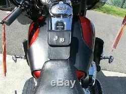 Leather Harley Touring Motorcycle Tank Guard
