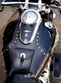 Leather Motorcycle Tank Guard Large
