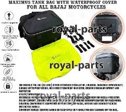 Maximus Tank Bag With Waterproof Cover Fit For All Bajaj Motorcycles