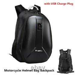 Motorcycle Backpack Tank Bag Carbon Fiber Color Motorbike Helmet Bag Luggage Bag
