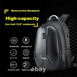 Motorcycle Backpack Tank Bag Carbon Fiber Color Motorbike Helmet Bag Luggage Bag