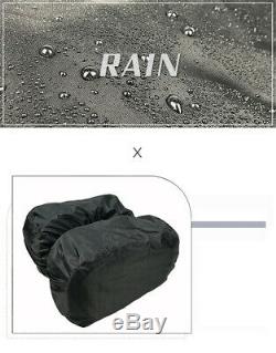 Motorcycle Bike Saddle Bag Luggage Helmet Tank Bags +Rain Cover Polyester Oxford