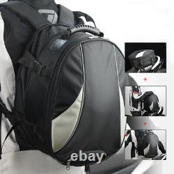 Motorcycle Bike Tail Bag Rear Seat Fuel Tank Bag Backpack Crossbody Helmet Bag