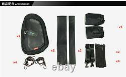 Motorcycle Saddle Bag Luggage Helmet Tank Bag 36-58L Large Size with Rain Cover
