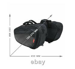 Motorcycle Saddle Bag Luggage Helmet Tank Bag 36-58L Large Size with Rain Cover