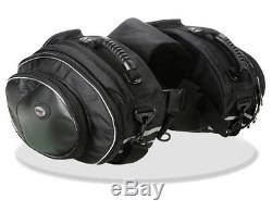 Motorcycle Saddle Bags Luggage Pannier Waterproof Helmet Tank Bags 36-58L Black