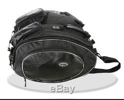 Motorcycle Saddle Bags Luggage Pannier Waterproof Helmet Tank Bags 36-58L Black