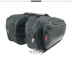 Motorcycle Saddle Bags Luggage Pannier Waterproof Helmet Tank Bags + Rain Cover