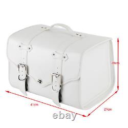 Motorcycle Saddlebags Waterproof Tank Bag Tail Bag Travel Luggage Pannier WHI
