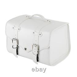 Motorcycle Saddlebags Waterproof Tank Bag Tail Bag Travel Luggage Pannier WHI