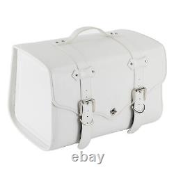 Motorcycle Saddlebags Waterproof Tank Bag Tail Bag Travel Luggage Pannier WHI