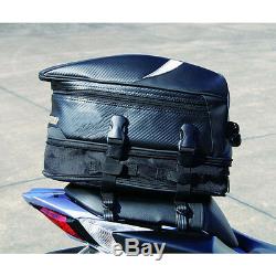 Motorcycle Tail Luggage Rear Pillion Tank Bag Waterproof Saddlebag Expandable
