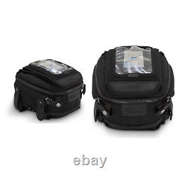 New Burly Brand Motorcycle Tank Tail Luggage Bag Black Leather