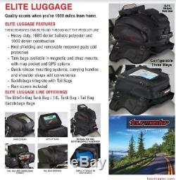 New Tourmaster Elite 3 in 1 Strap Mount Tank Bag Back Pack Rain Cover GPS