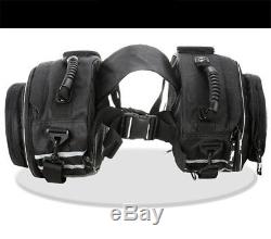 One Pair Multifunction 36-58L Motorcycle Saddle Bags Luggage Box Helmet Tank Bag